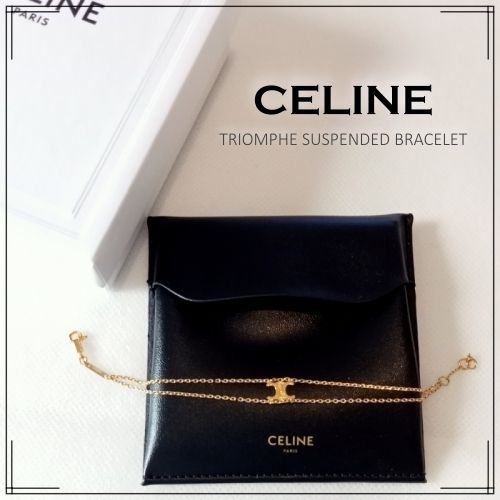 CELINE】 トリオンフ サスペンダー ブレスレット ゴールド (CELINE