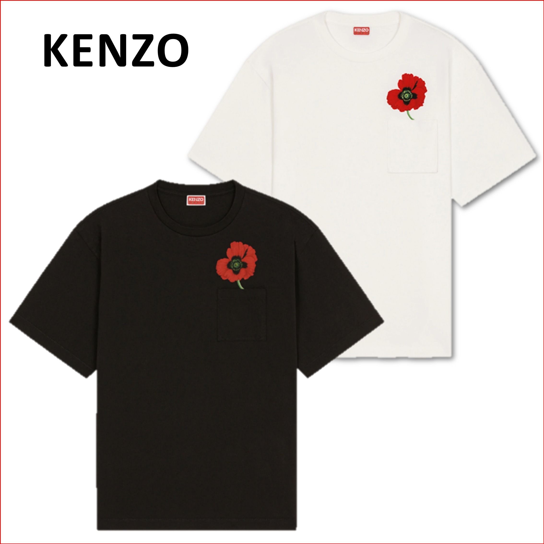 KENZO ケンゾー Tシャツ 半袖 ポピー NIGO オーバーサイズ 黒 白