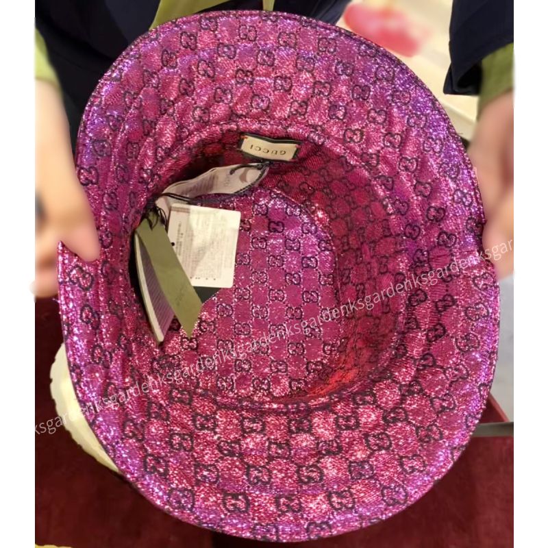 GUCCI/グッチ GG ラメ ジャカード ハット GUCCI☆GGラメ ジャカード リバーシブル バケットハット☆即納