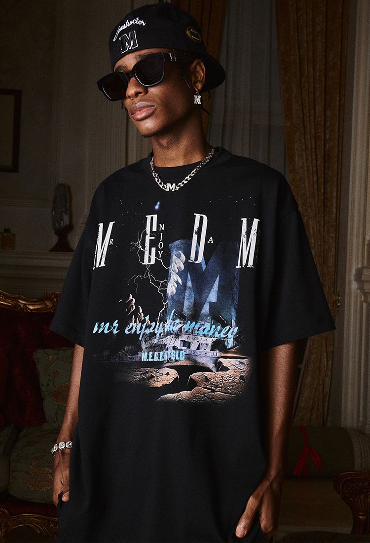 MEDM 半袖 Tシャツ プリント ロゴ 大人気 男女兼用 ヒップホップ MEDM Tシャツ 半袖 ロゴ プリント 大人気 男女兼用 ヒップホップ