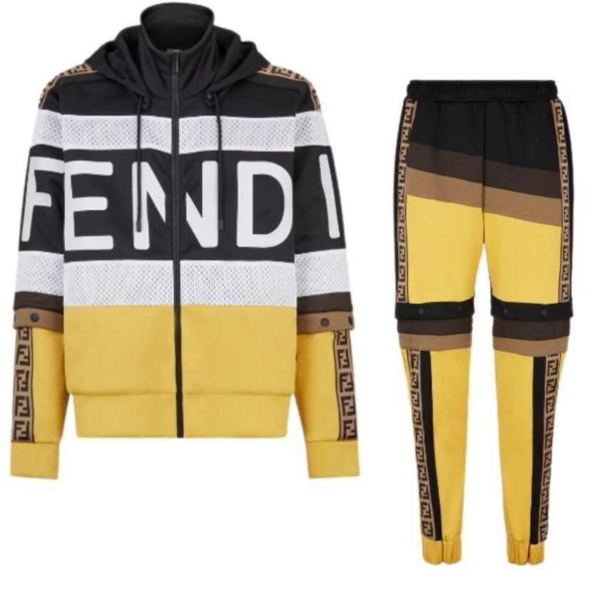 フェンディ メンズ 服 スウェット パーカー セット ロゴ 上下 直