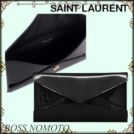SAINT LAURENT☆22SS☆パテントレザーレターポーチ・クラッチ (Saint ...