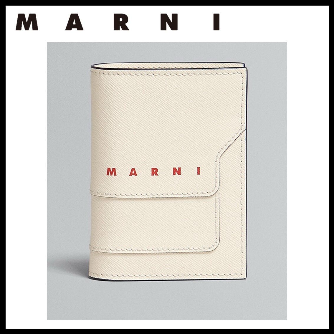 日本初の公式 【直営店】MARNI サフィアーノレザー 二つ折りウォレット ...