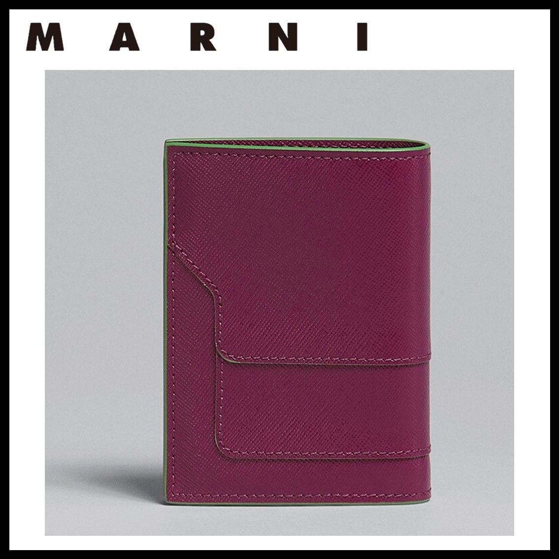 日本初の公式 【直営店】MARNI サフィアーノレザー 二つ折りウォレット ...