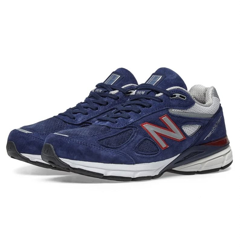New balance ☆ made in USA 990v4 W990RR4 ネイビー×レッド SIZE 8.5 - NEW BALANCE W990RR4 NYRR 60TH ANNIVERSARY 990v4