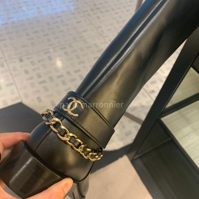 ☆使えるブーツ☆【CHANEL】ココマーク&チェーンロングブーツ (CHANEL ...