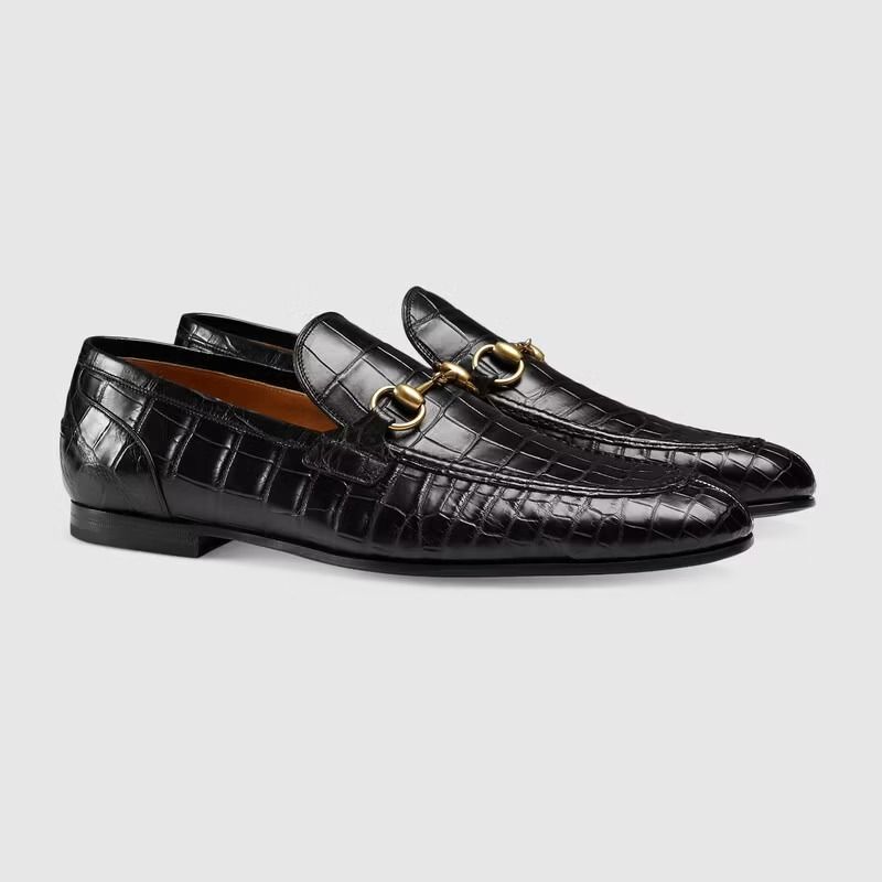 直営店買付 □GUCCI□ グッチヨルダンクロコダイルローファー (GUCCI ...