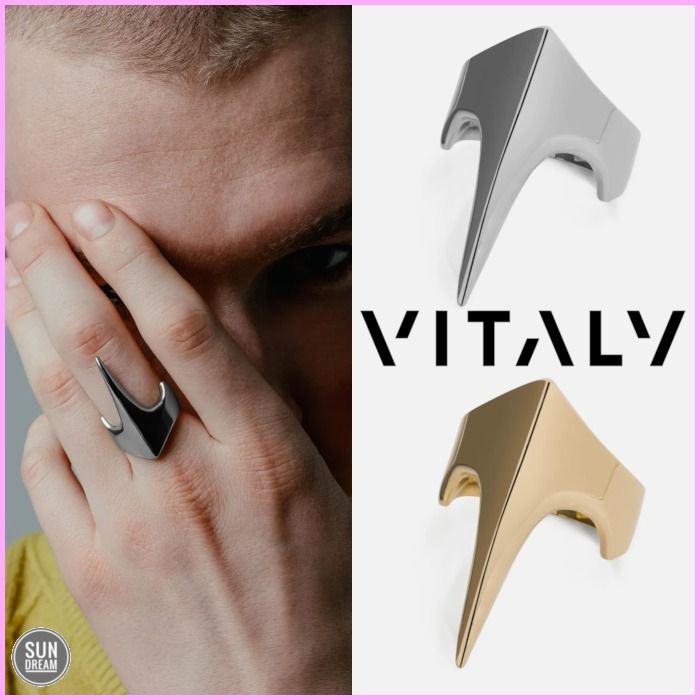 【同梱不可】 Vitaly ① ユニセックス 13号 シルバー リング Ruin バイタリー アクセサリー
