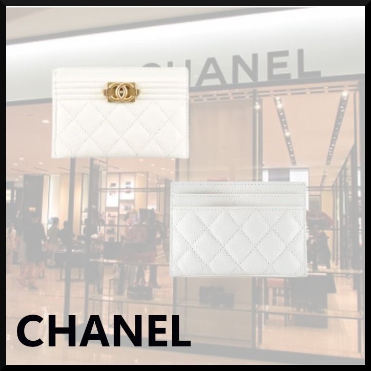 CHANEL シャネル ☆ BOY CHANEL カードケース ホワイト (CHANEL/カード ...