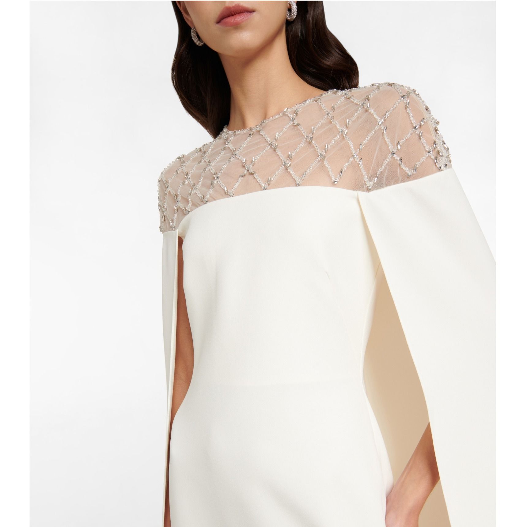ウェディングドレス Bridal embellished crepe cape gown 685504 ...