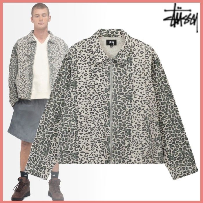 22SS Stussy 軽やかなメッシュ LEOPARD MESH ZIP JACKET (STUSSY は幅広い品揃えで 【みみ様専用】22ss stussy JACKET MESH LEOPARD その他