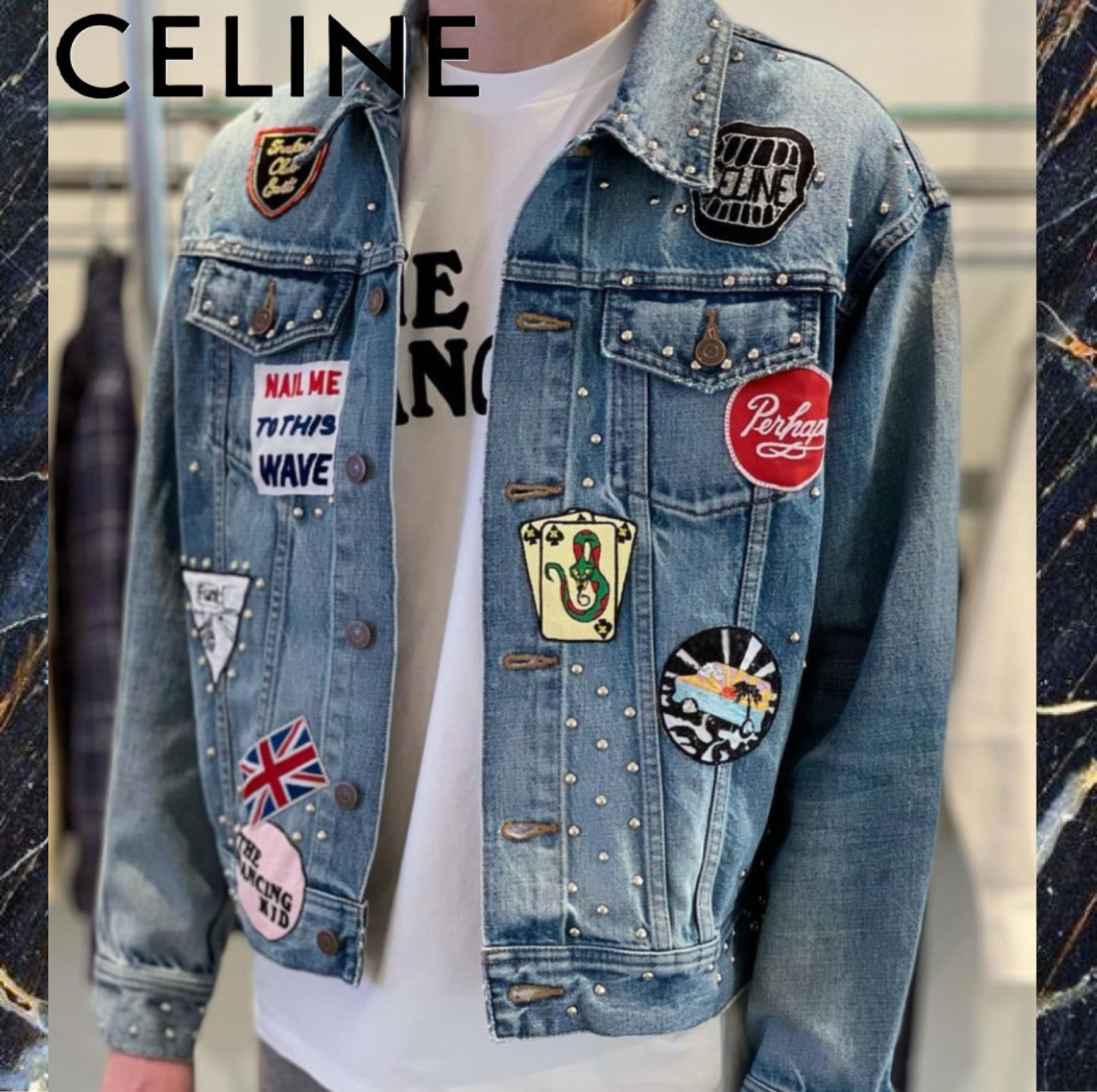 ◇CELINE◇トラッカールーズ スタッズワッペン デニムジャケット ...