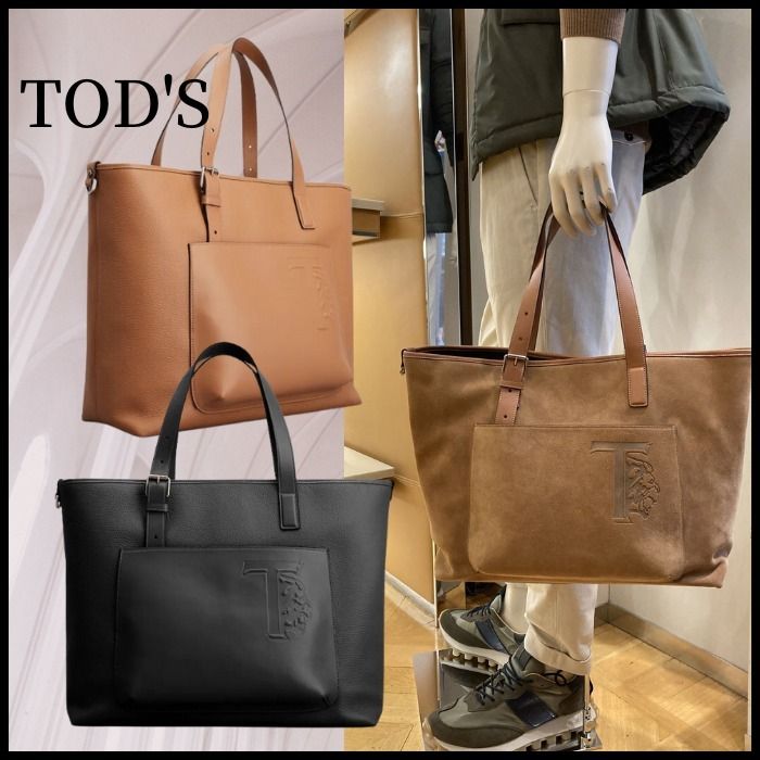 ◇TOD´S◇トッズ ミディアム レザー ショッピングバッグ (TOD'S/トート ...