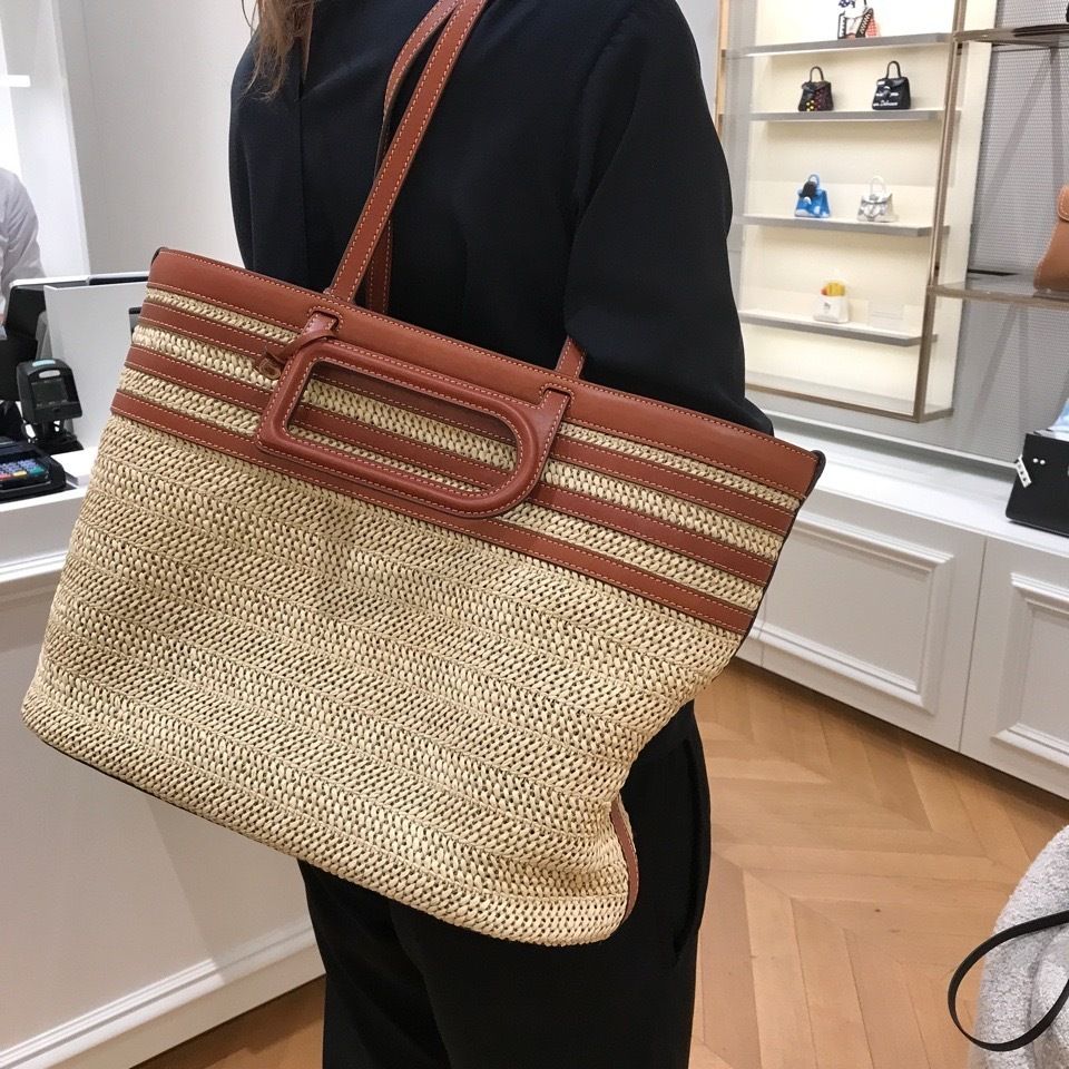 日本完売!入手困難!【Delvaux】D To D MM Boheme Raphia Tote 最新売れ筋 bohem バック ハンドバッグ