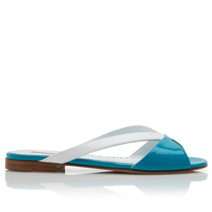 Manolo Blahnik ターコイズ スリッパヒール（MANOLO BLAHNIK