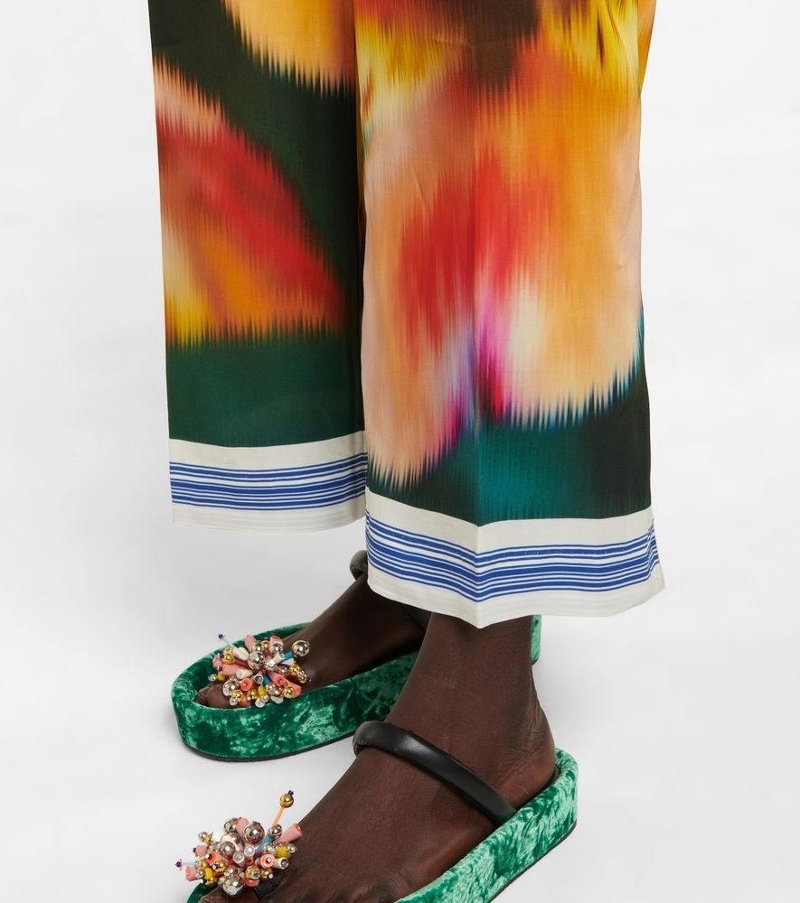 22SS【DRIES VAN NOTEN】Floral wide-leg pants ワイドパンツ
