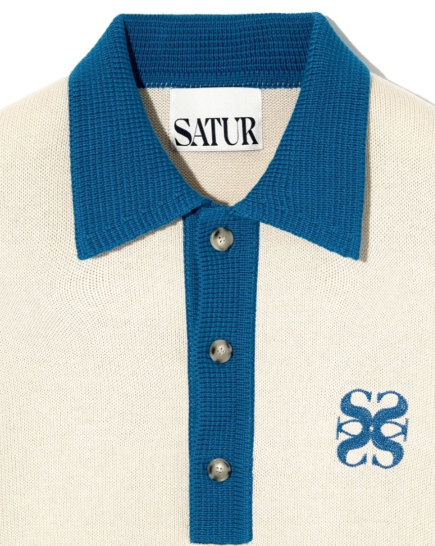 SATUR】Napoli Soft Cotton Polo Knit☆追跡送料込 (SATUR