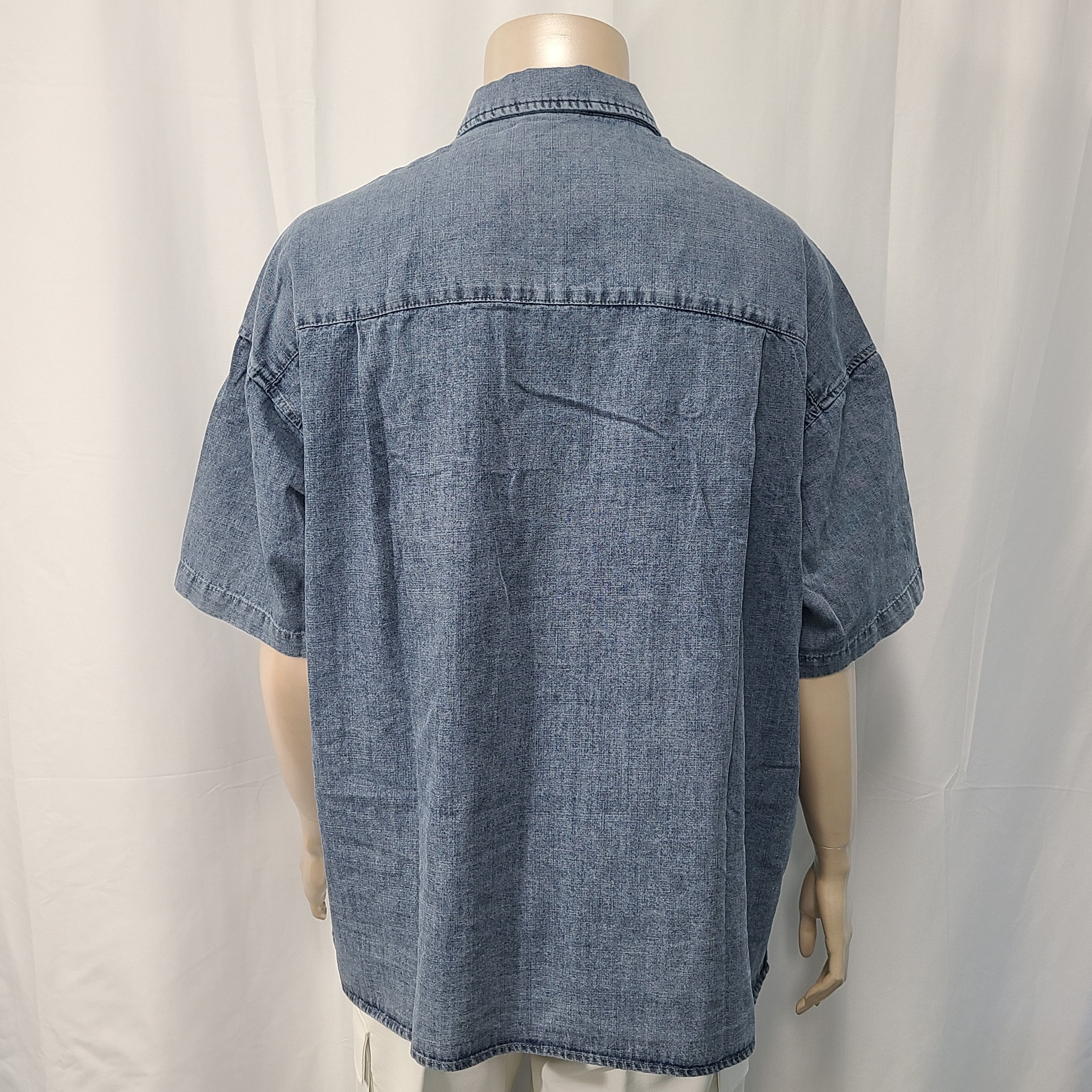 PARTIMENTO】☆Stone Washing Denim Boxy Overfit Half Shirts