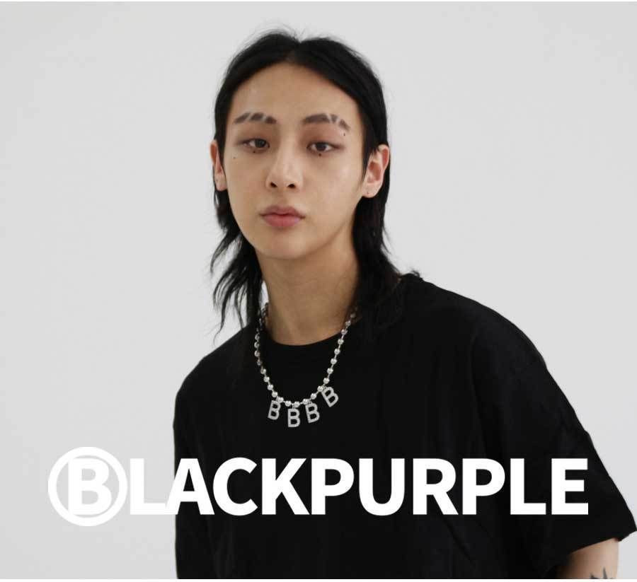 ◇BLACKPURPLE◇ 4p Big Ball Chain BBBB Necklace 4P Big Ball Chain BBBB Necklace - BLACKPURPLE_USD
