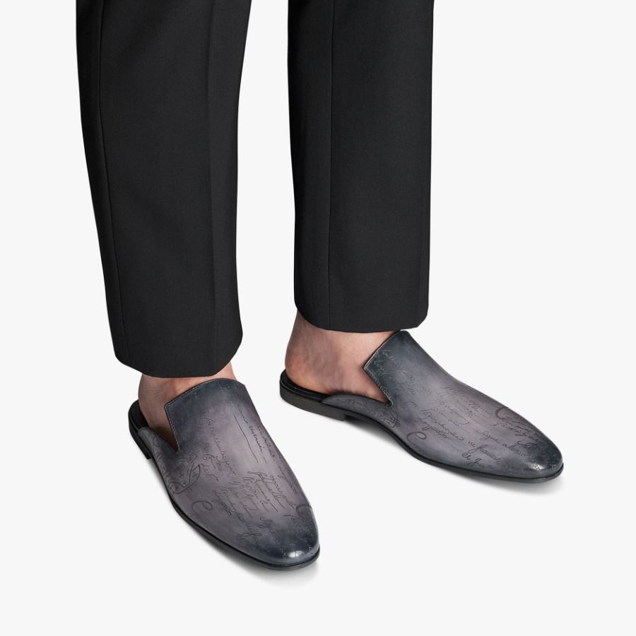【直営店VIP価格】Berluti★サイラス スクリットレザー スリッパ ☆完売必至☆】Berluti ☆ サイラス スクリットレザースリッパ