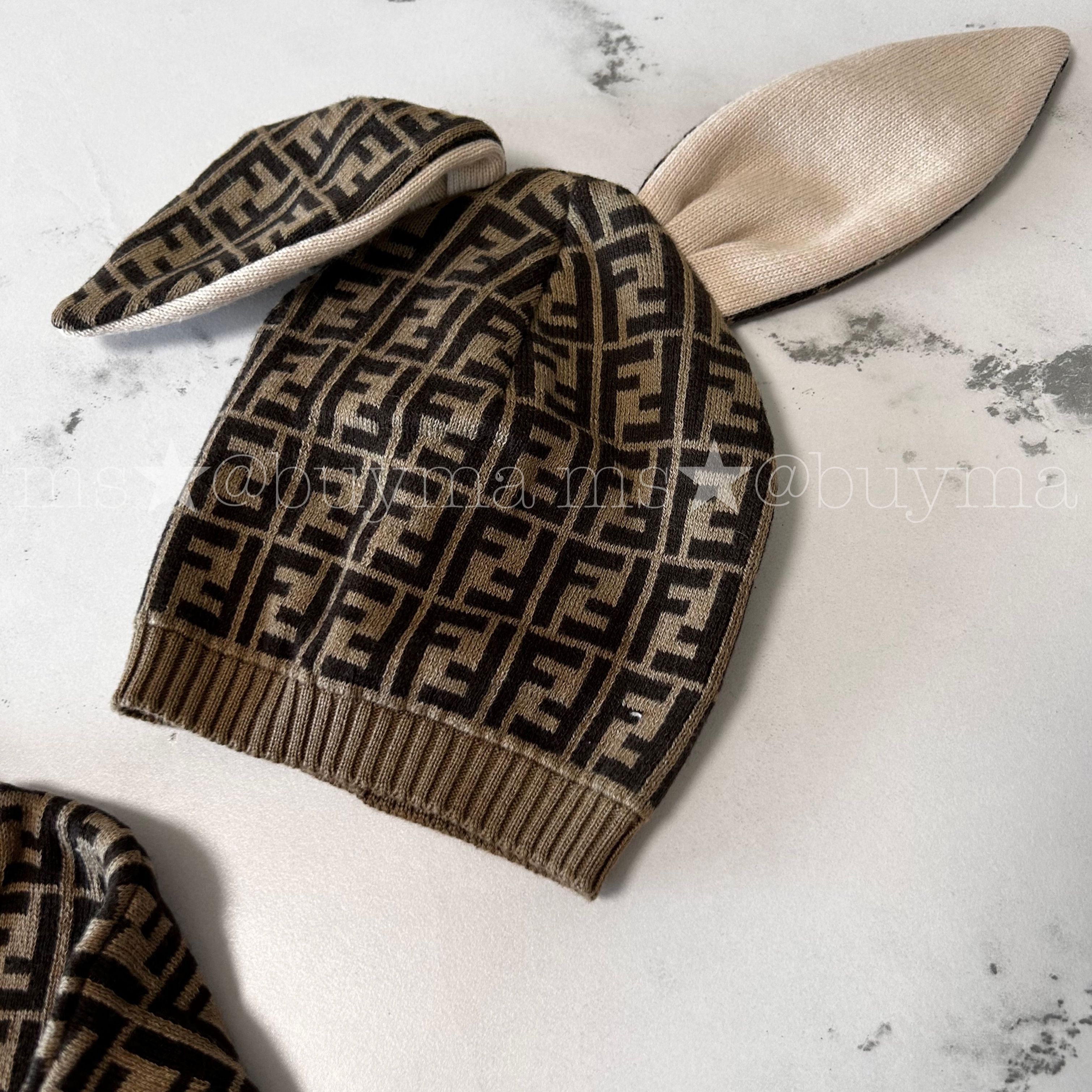 FENDI 麦わら帽子 FFロゴデザイン