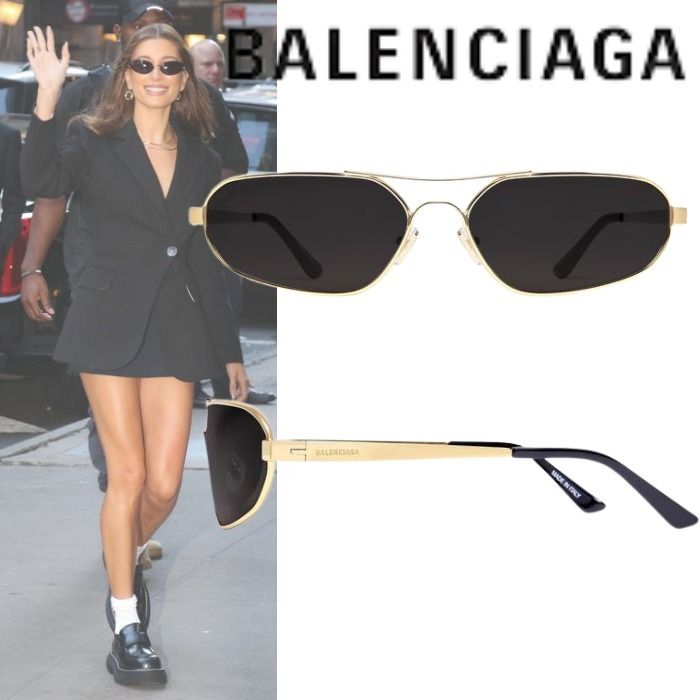 ヘイリービーバー愛用!BALENCIAGAストレッチオーバルサングラス ...