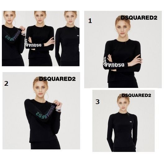 在庫最終セール DSQUARED2(ディースクエアード)ロンT 3種類 (D