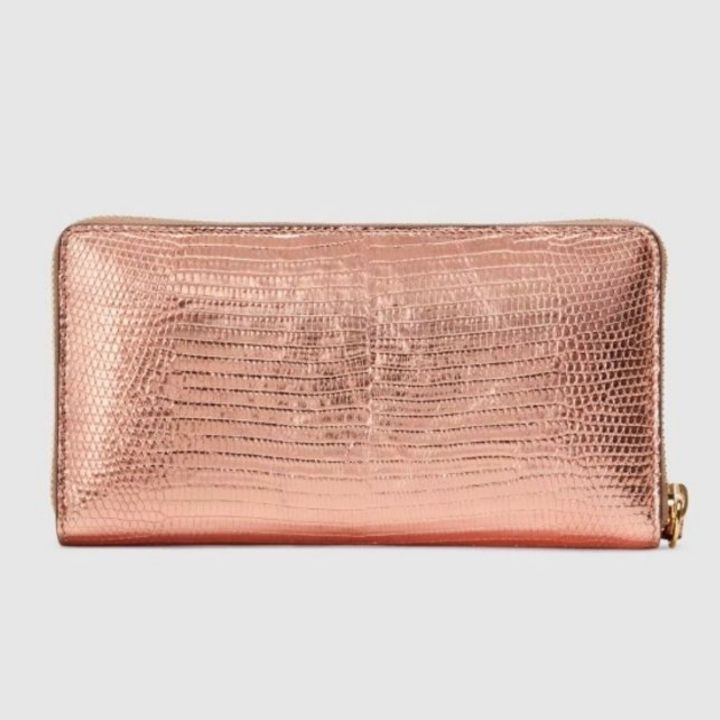 即納】GUCCI グッチ GGマーモント リザード ジップ 長財布