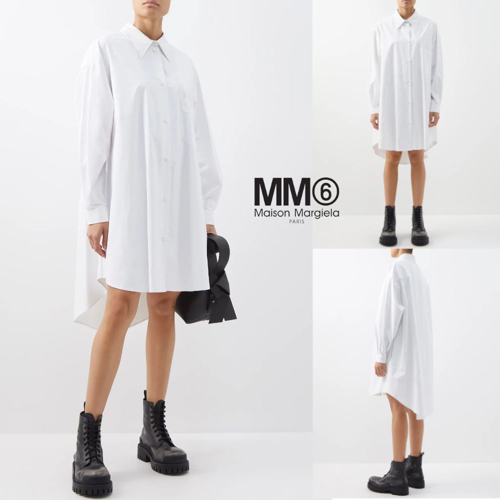 おまけ付】 mm6 maison margiela コットンポプリン シャツワンピース