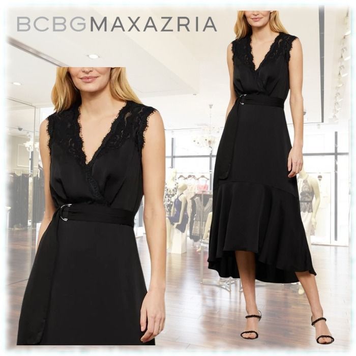 限定セール! BCBGMAXAZRIA レーストリム ワンピース (BCBG MAXAZRIA