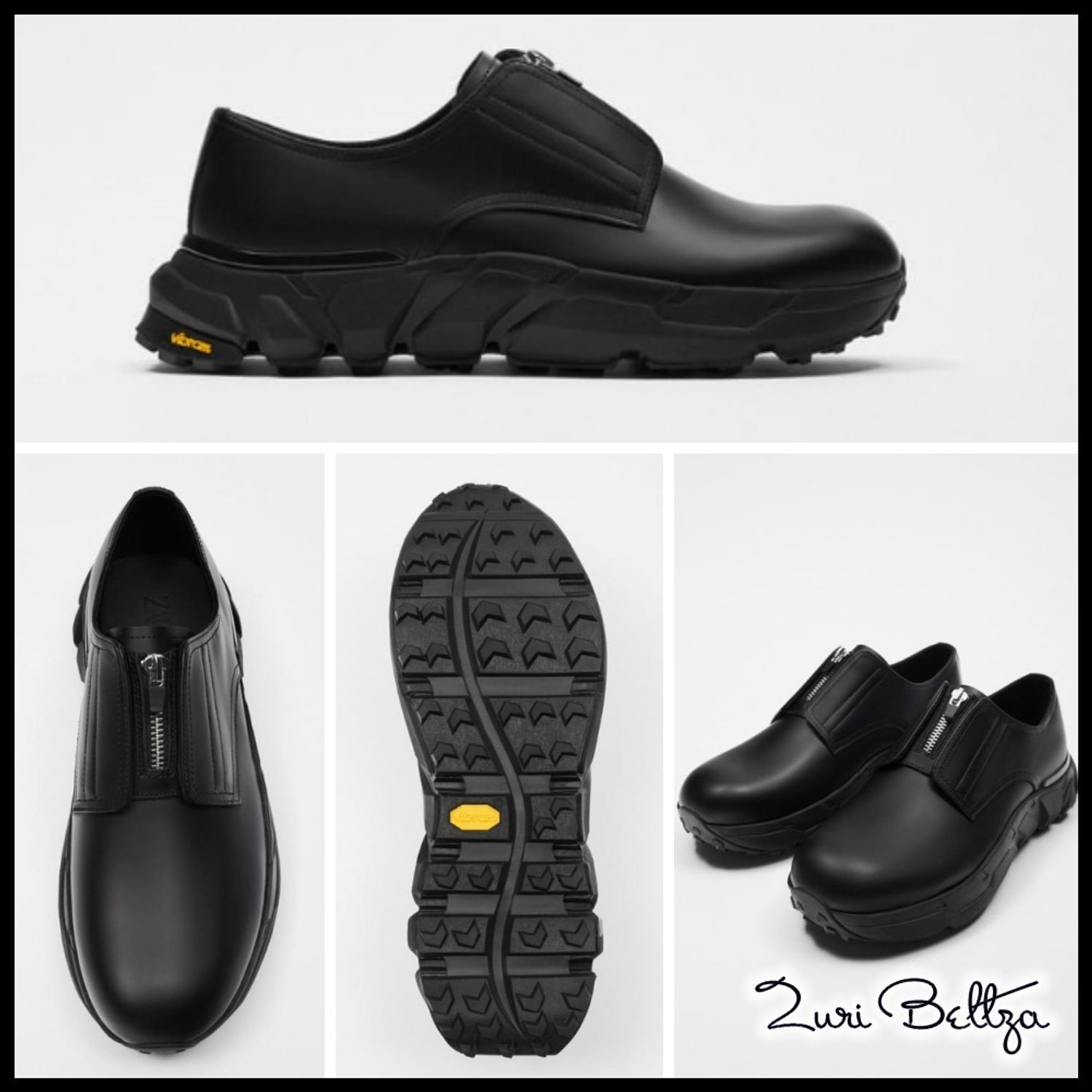 メンズzara 関税 送料込 Vibram レザーシューズ Zara ドレスシューズ 革靴 ビジネスシューズ Buyma