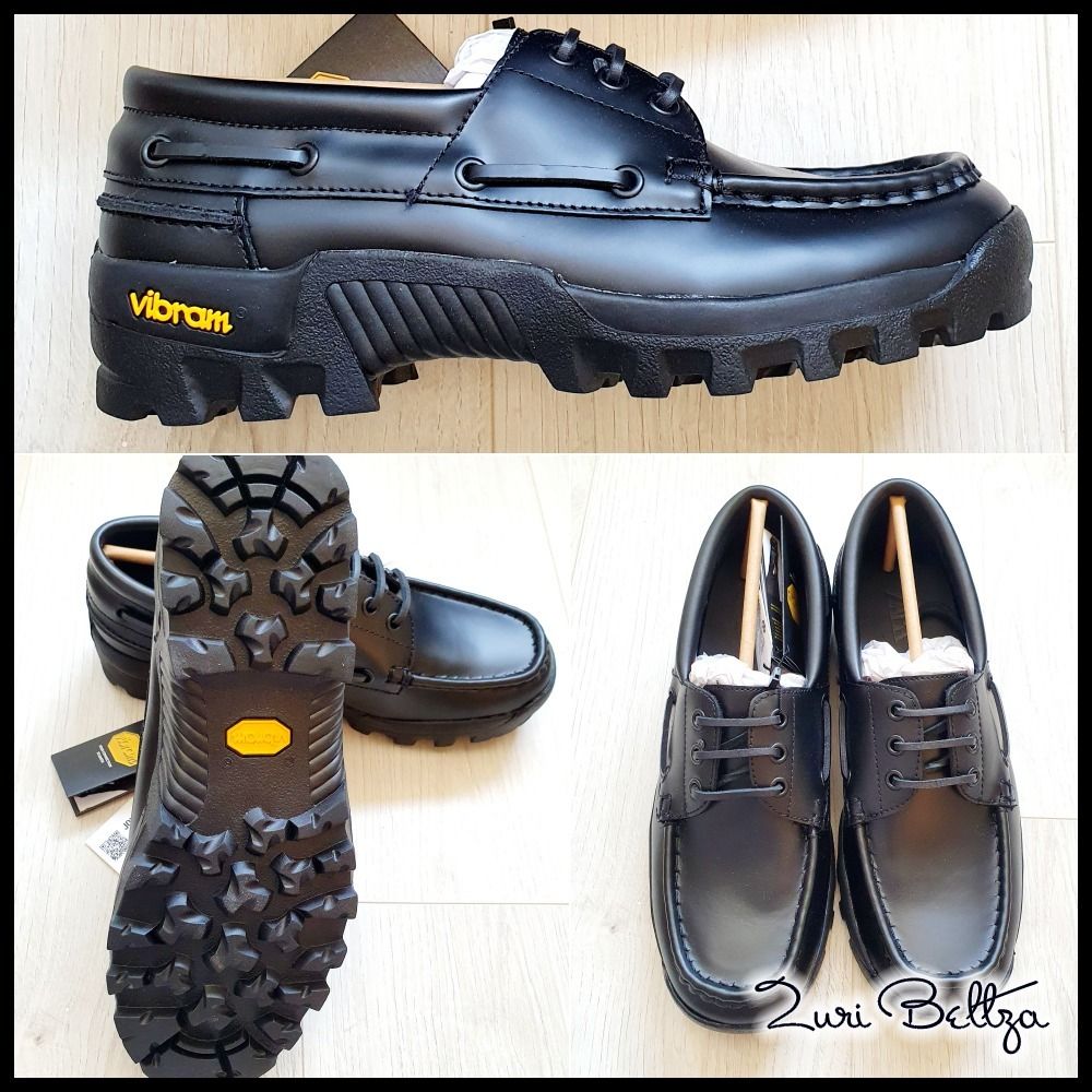 メンズZARA【関税/送料込】VIBRAM レザーデッキシューズ (ZARA/ドレス