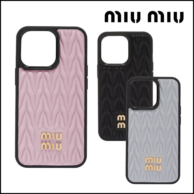 MIUMIU】マテラッセレザー iPhone 13 Pro用カバー (MiuMiu/iPhone ...