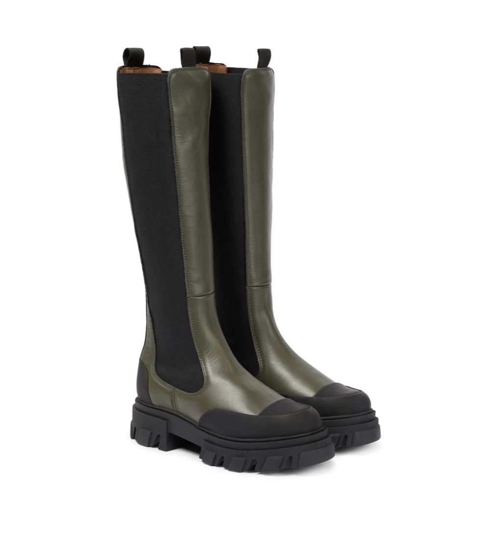 ☆GANNI☆関税込♪日本未入荷♪レザー ロング チェルシーブーツ (Ganni ...