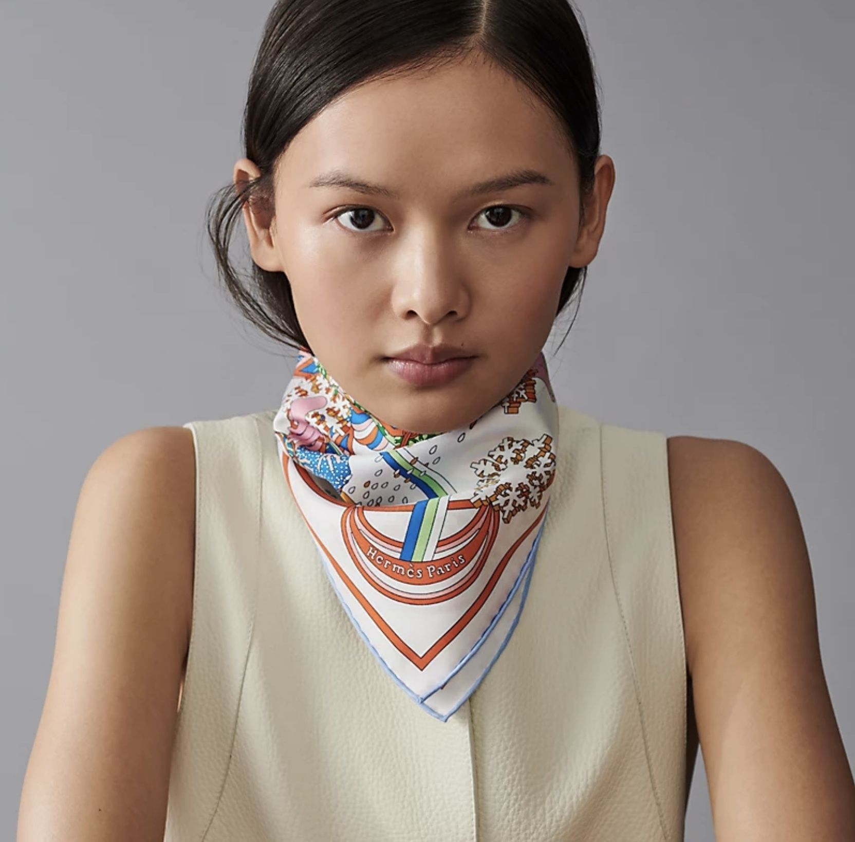 HERMES スカーフ ガヴロッシュ 45 Le Sacre de l'Hiver 冬の祭典