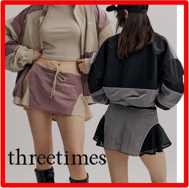 ☆人気☆【THREETIMES】☆Vintage block skir.t☆スカート