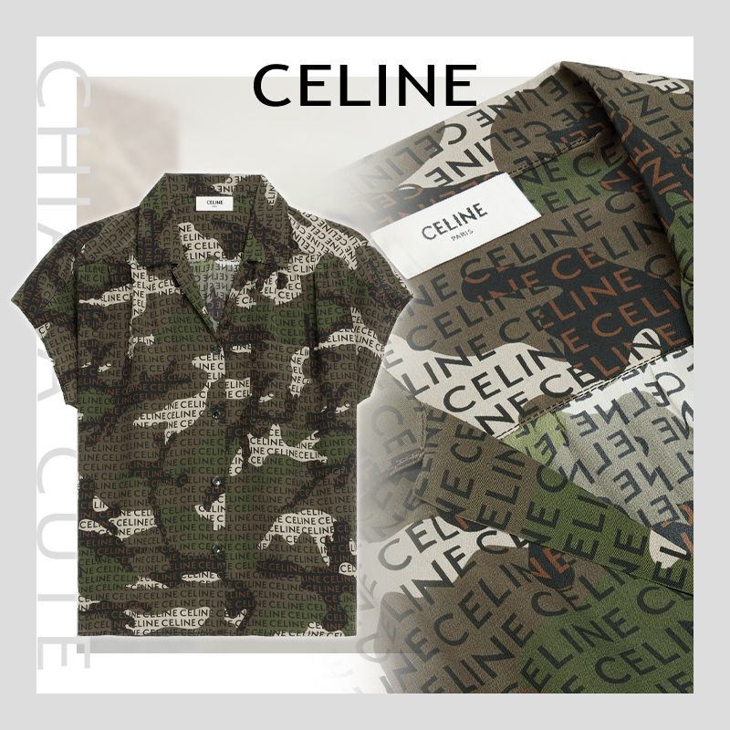 ○送料込○CELINE○クラシックシャツ クレープ・ド・シーヌ シャツ