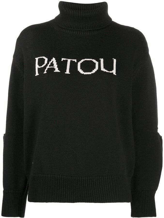 PATOU◇カットアウトデティール タートルネックロゴニット (PATOU オーセンティック 10月23日まで!最終☆新品 カットアウトタートルロゴニット PATOUパトウ ニット/セーター