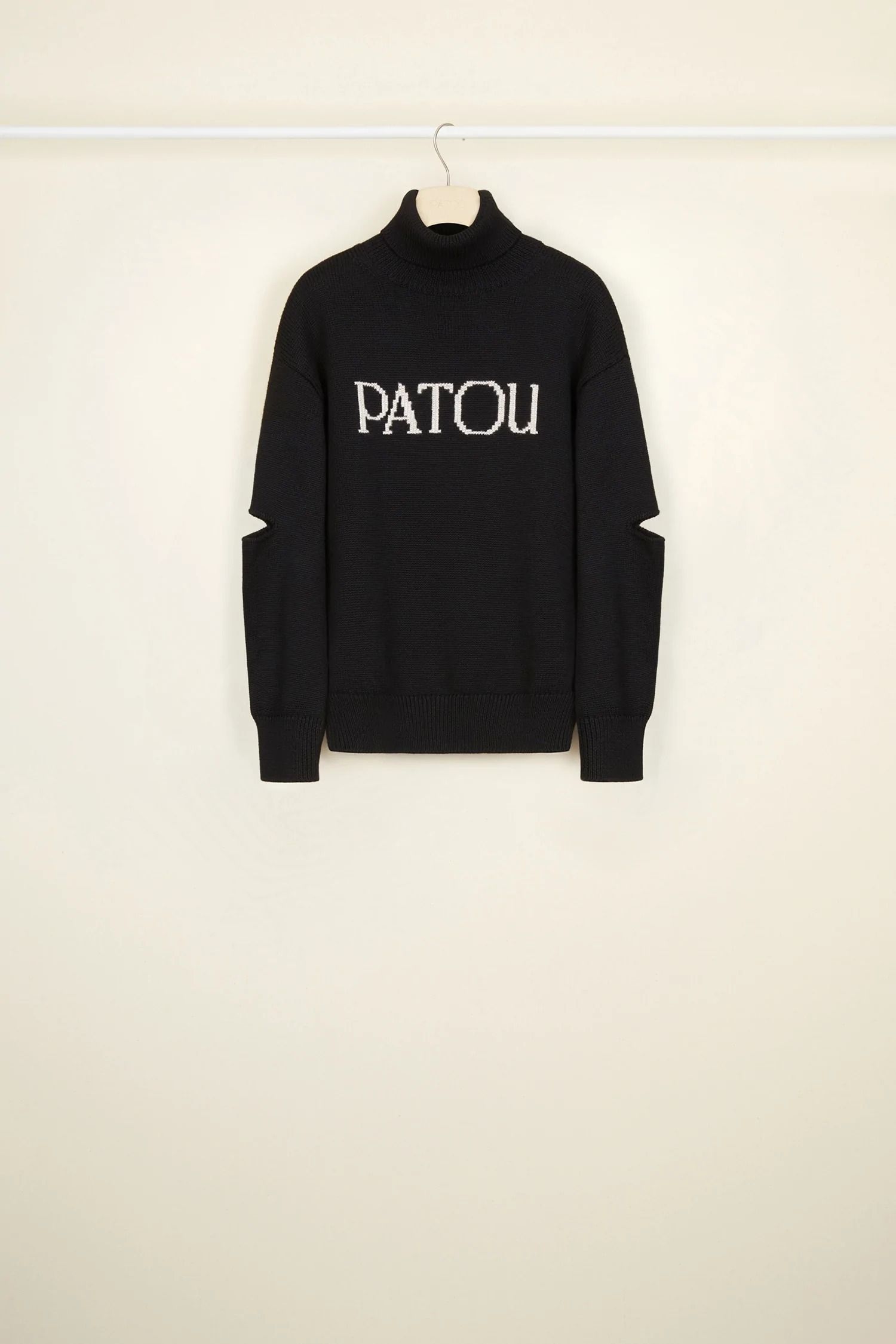 PATOU◇カットアウトデティール タートルネックロゴニット (PATOU オーセンティック 10月23日まで!最終☆新品 カットアウトタートルロゴニット PATOUパトウ ニット/セーター