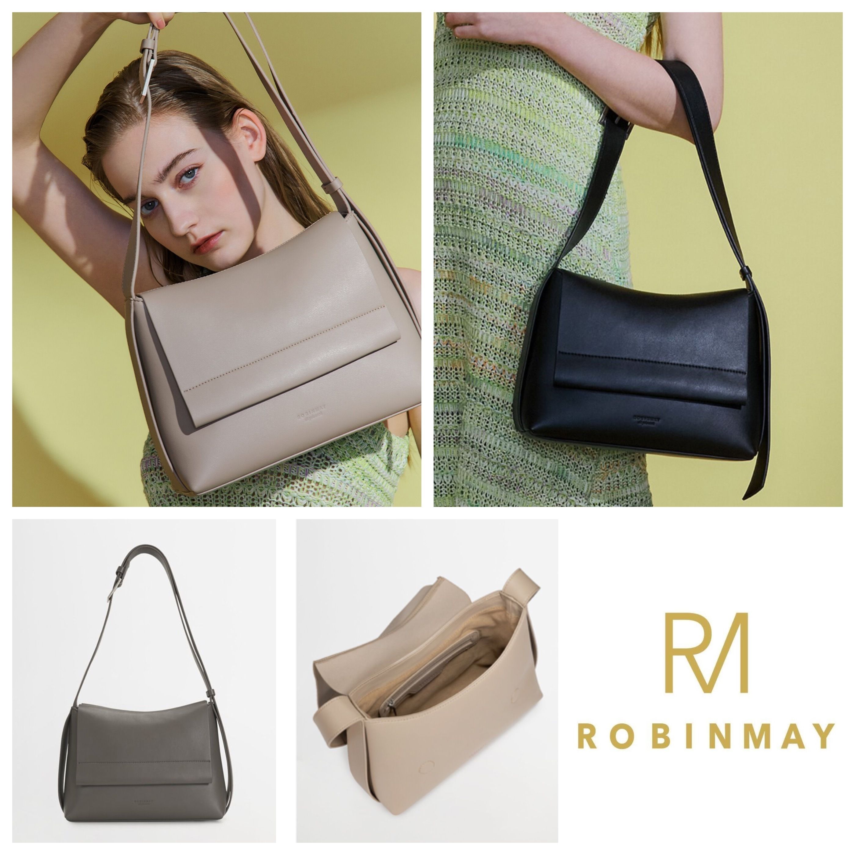 【ROBINMAY】PUレザーショルダーバッグ2way(wb096) 台湾 ROBINMAY レザー 2way ハンドバッグ ショルダー WC096