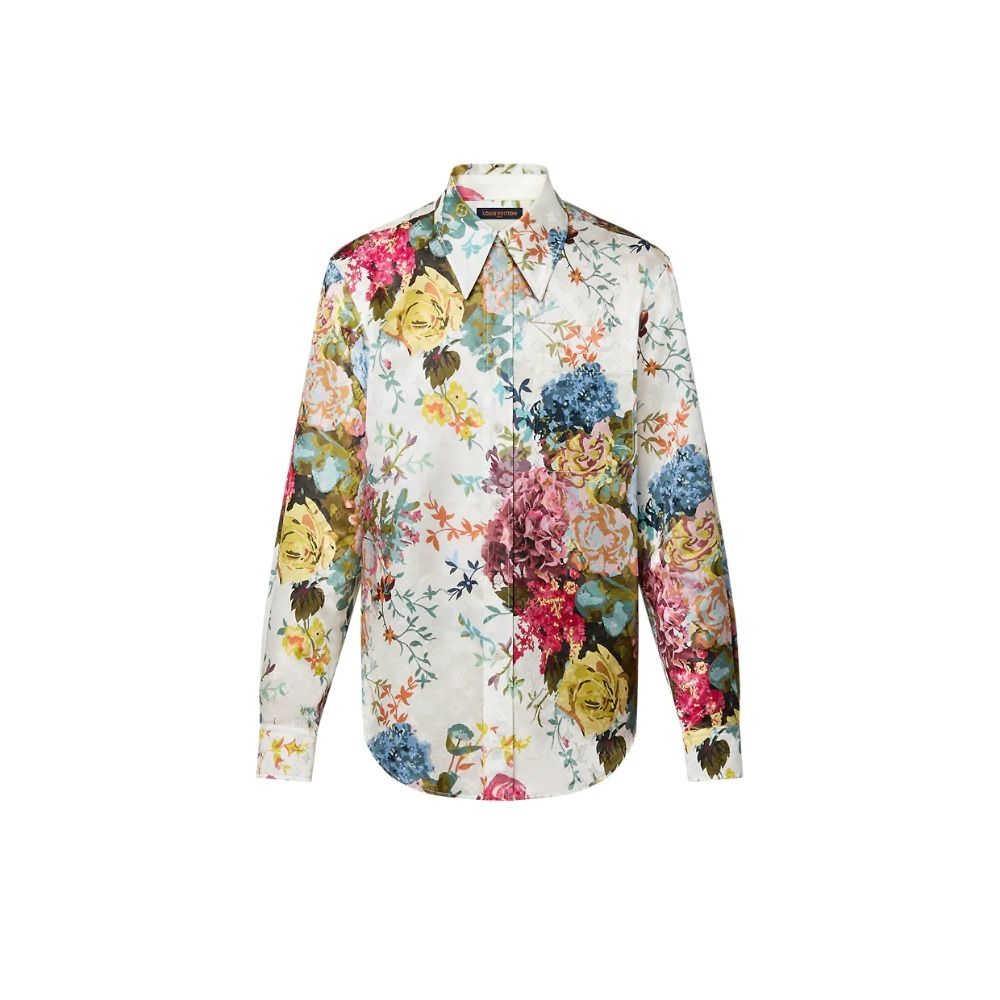 ヴィトン花柄シャツパンツデニムスニーカーピアスバックに合う (Louis