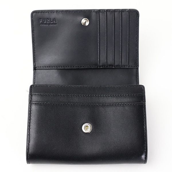 FURLA】 フルラ ブラック 三つ折り財布 現行ロゴ
