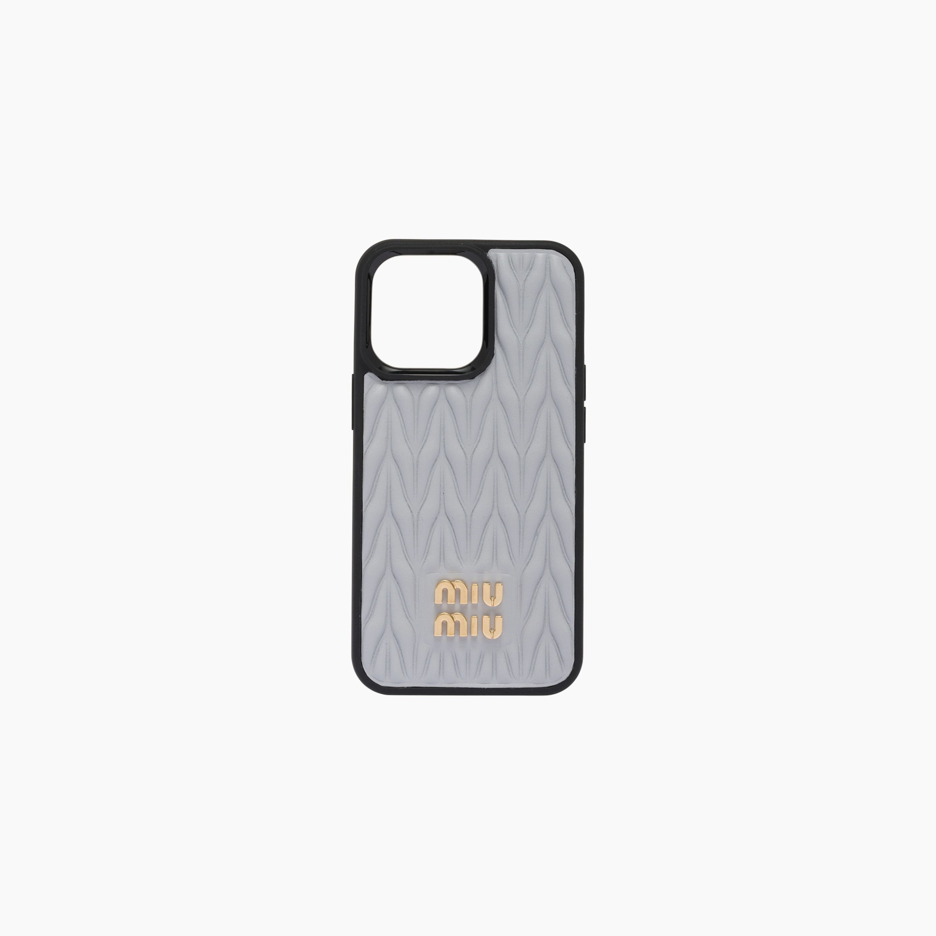 【MIU MIU】マテラッセレザー iPhone 13 Pro用カバー