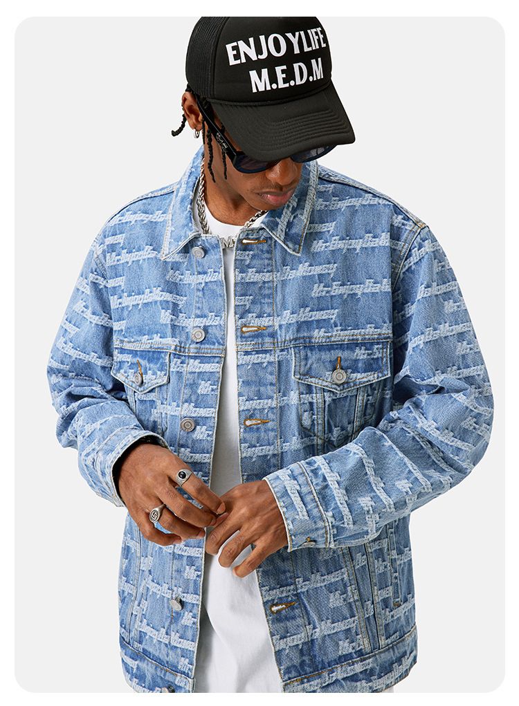MEDM 88rising Money Lucky Denim Jacket monogram unisexual