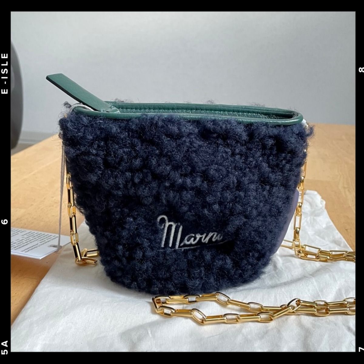 MARNI】マルニ ファーチェーンロゴ入りミニショルダーバッグ (MARNI ...