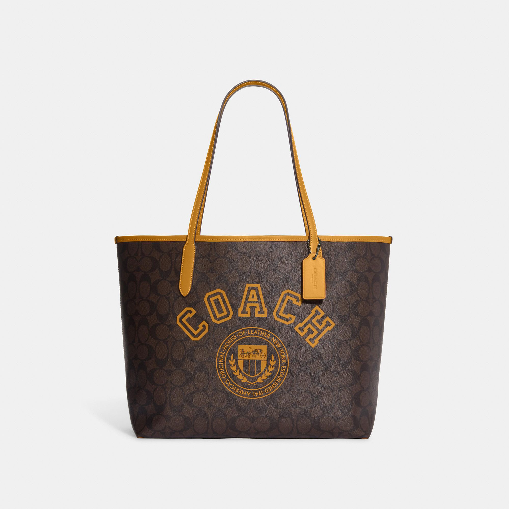 新作☆カレッジ風ロゴが映える!【COACH】シティトートバッグ (Coach ...