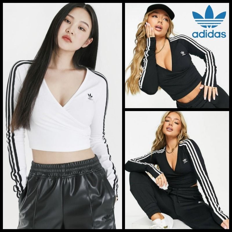 ADIDAS☆CLASSICS CROPPED LONGSLEEVE クロップド ロゴ Tシャツ