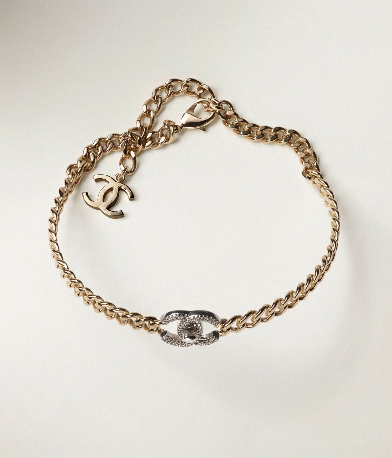 22AW☆即納！ 【CHANEL】 チョーカー メタル & ストラス 関税込