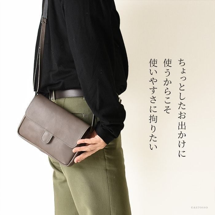 ショルダーバッグ メンズ 革 小さめ レザー サコッシュ 斜めがけ