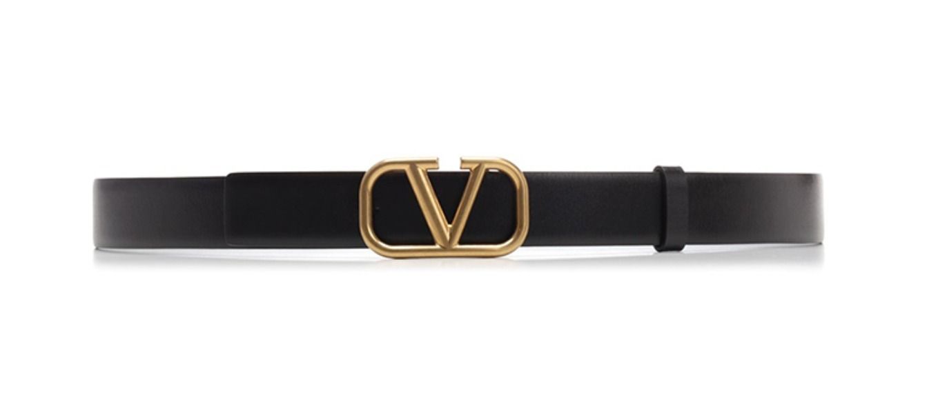 ☆関税込☆VALENTINO☆SIGNATURE Vロゴ シグネチャー ベルト ☆ - cert